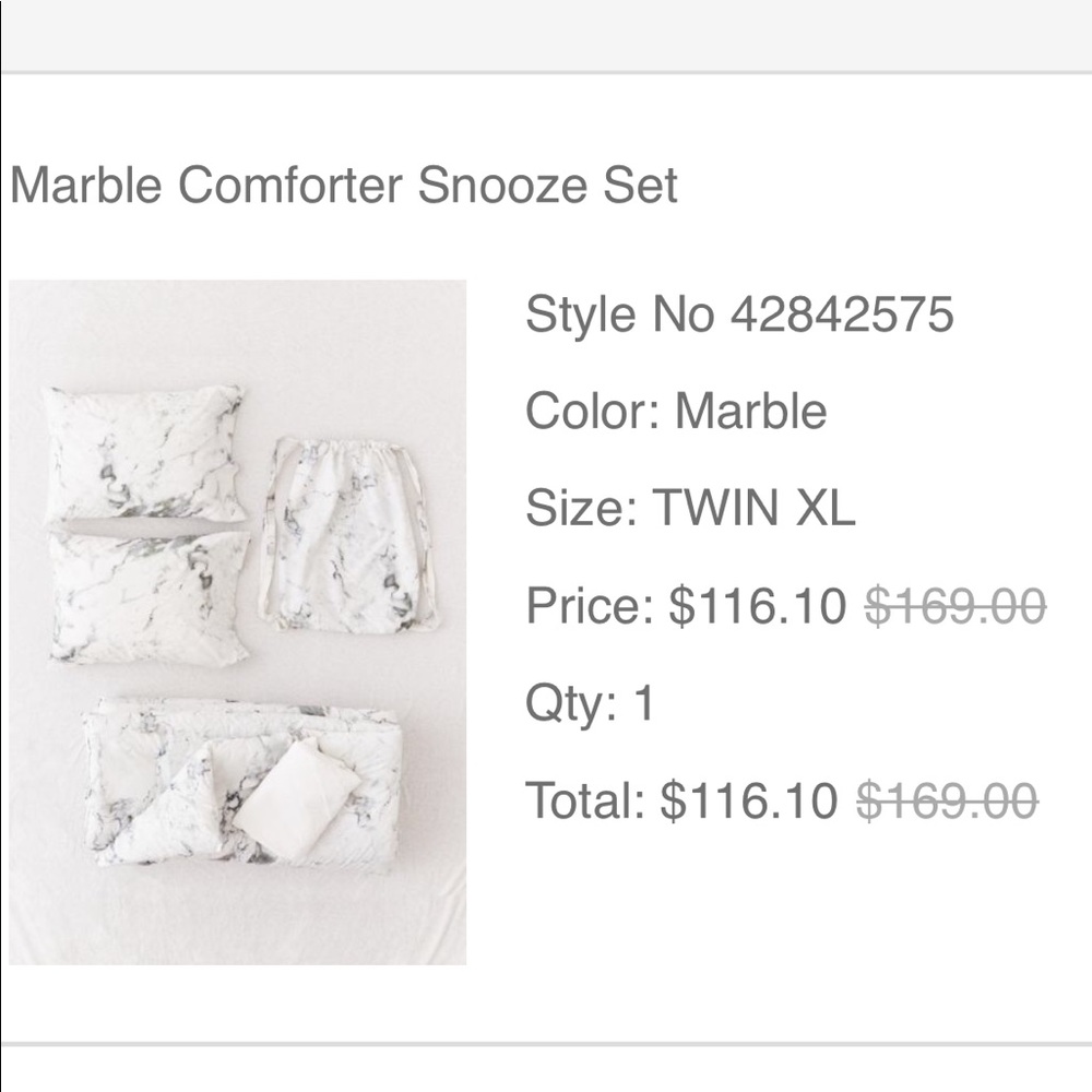 Marble comforter